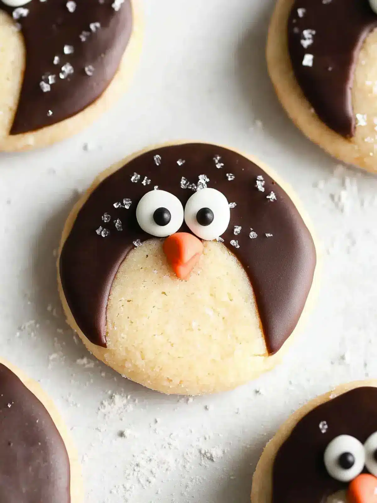 Festive Christmas Penguin Shortbread Cookies for Holiday Cheer 2 Christmas Penguin Shortbread Cookies