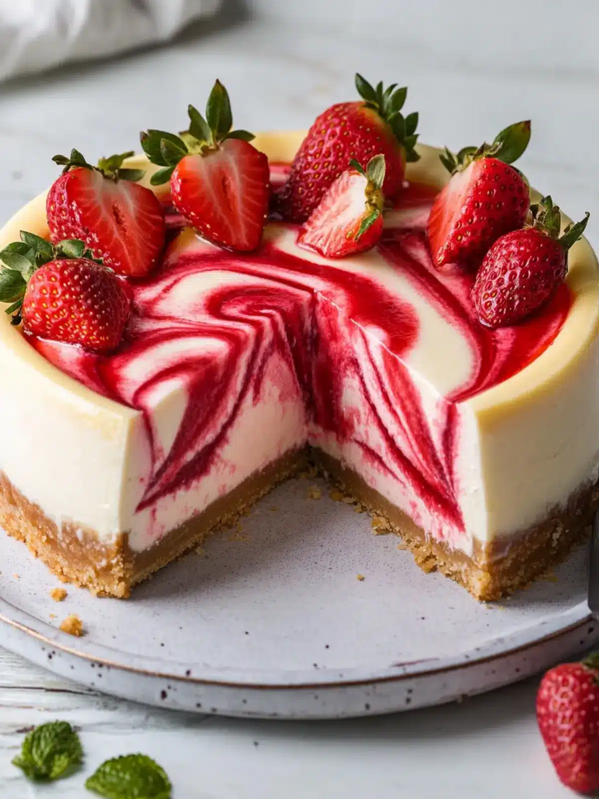 Delicious Strawberry Swirl Cheesecake Recipe for Every Occasion 4 Strawberry Swirl Cheesecake Recipe