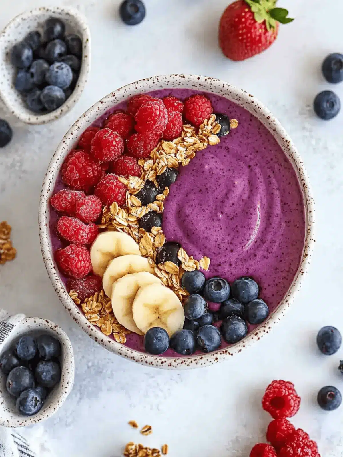 Berry Smoothie Bowl Bliss - Quick, Healthy & Vegan Delight 3 Berry Smoothie Bowl