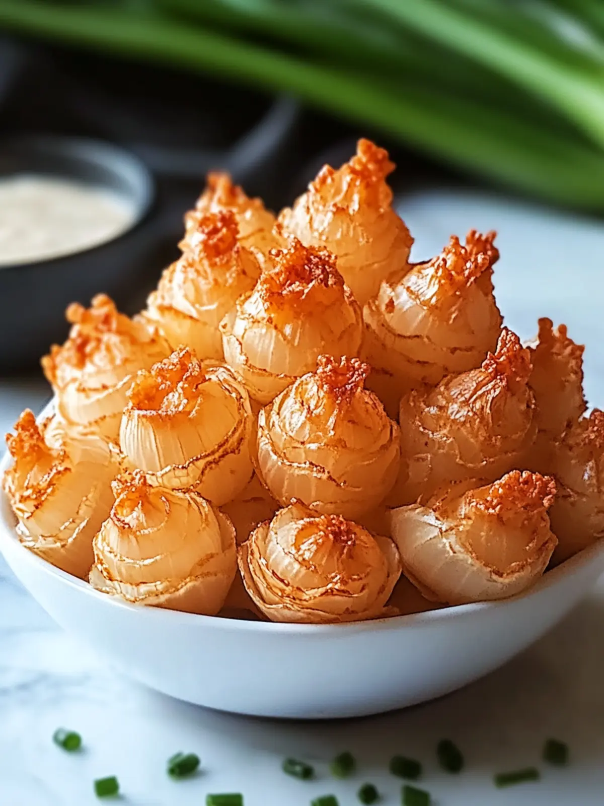 Crispy Bite-Sized Blooming Onions for Crunchy Snack Bliss 4 Crispy Bite-Sized Blooming Onions for Ultimate Crunchy Fun