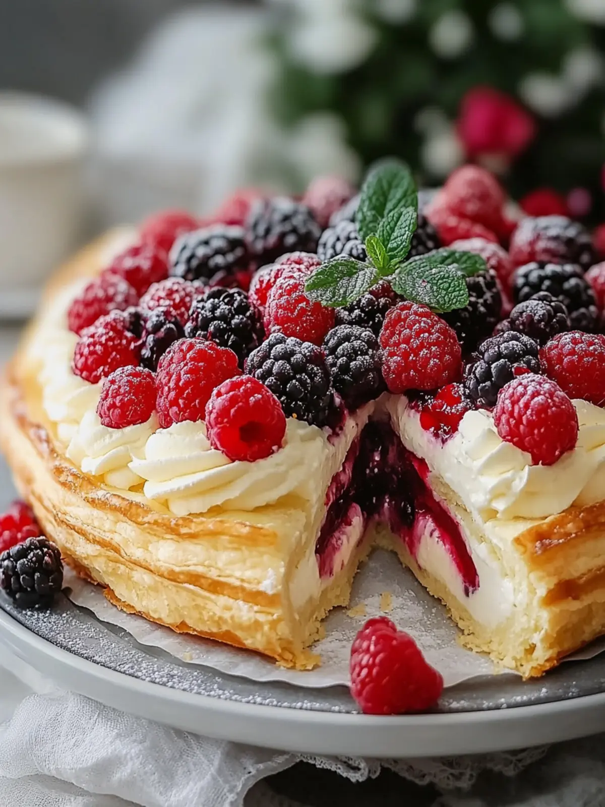 Irresistible Berry Cream Pastry Cake for Every Celebration 4 Berry Cream Pastry