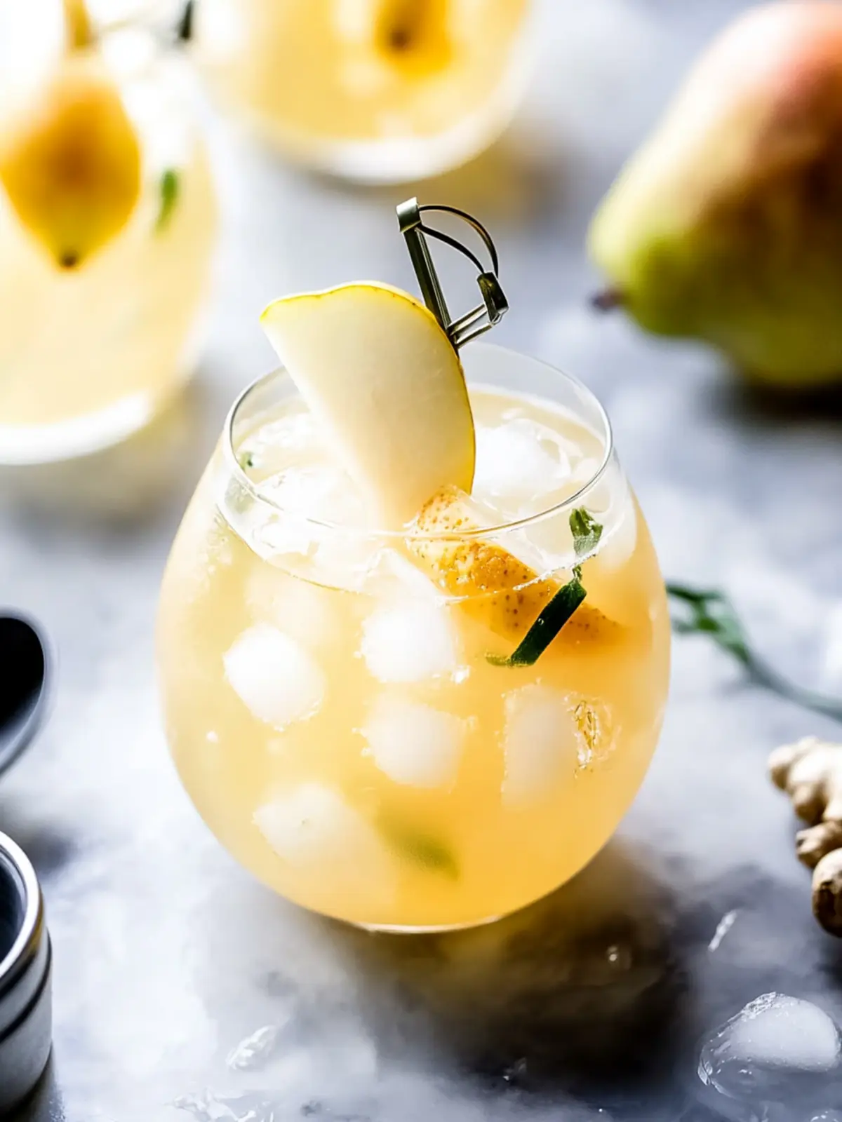 Festive Sparkling Pear & Ginger Cocktail for Fall Moments 3 Sparkling Pear & Ginger Cocktail
