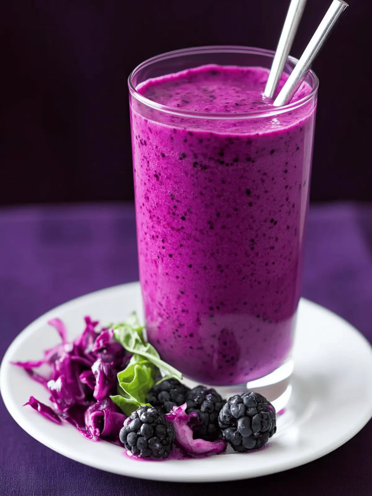 Cabbage and Berry Purple Smoothie: Refreshingly Healthy Bliss 4 Cabbage and Berry Purple Smoothies