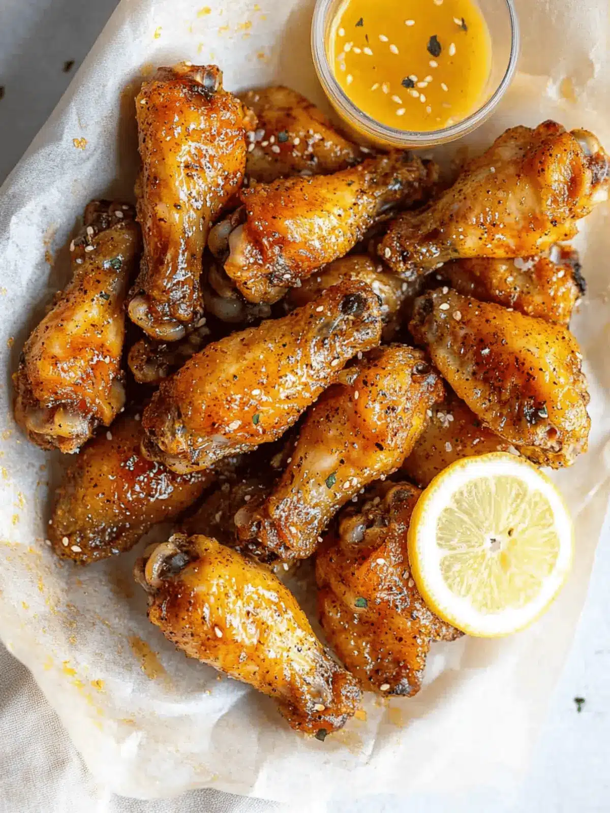 Savor Crispy Honey Lemon Pepper Wings for Game Day Bliss 2 Honey Lemon Pepper Wings