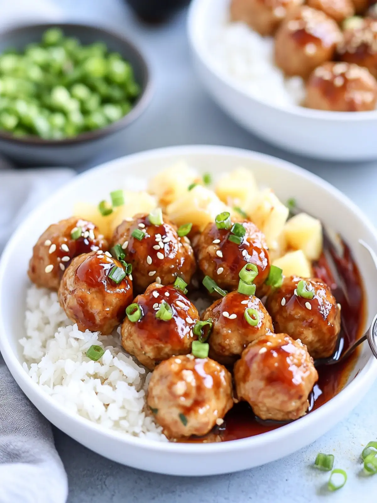 Homemade Teriyaki Pineapple Chicken Meatballs Better than Costco 2 Teriyaki Pineapple Chicken Meatballs (Better than Costco)
