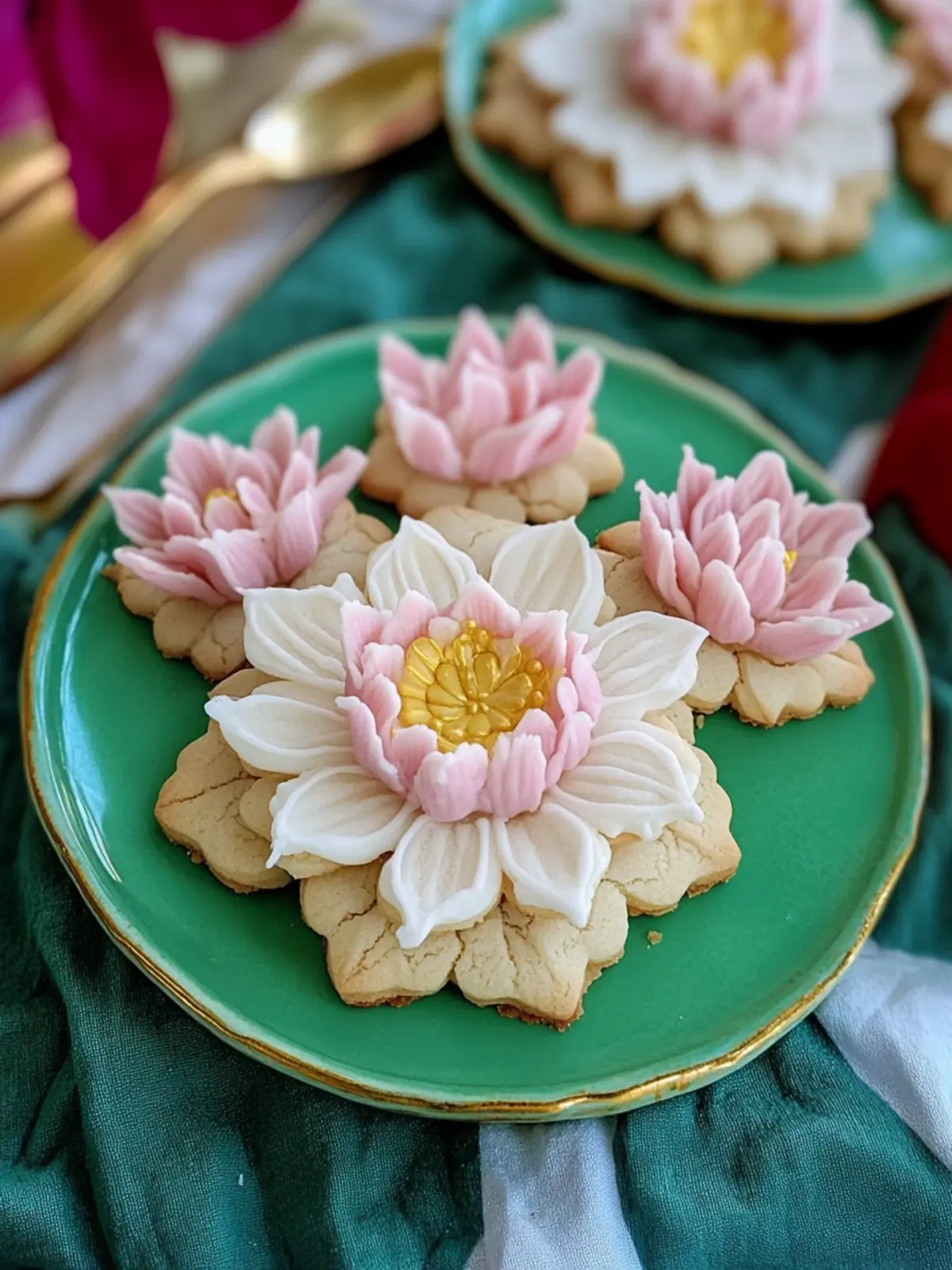 Lotus Flower Cookies Inspired by Percy Jackson: A Magical Treat 3 Lotus Flower Cookies Inspired by Percy Jackson