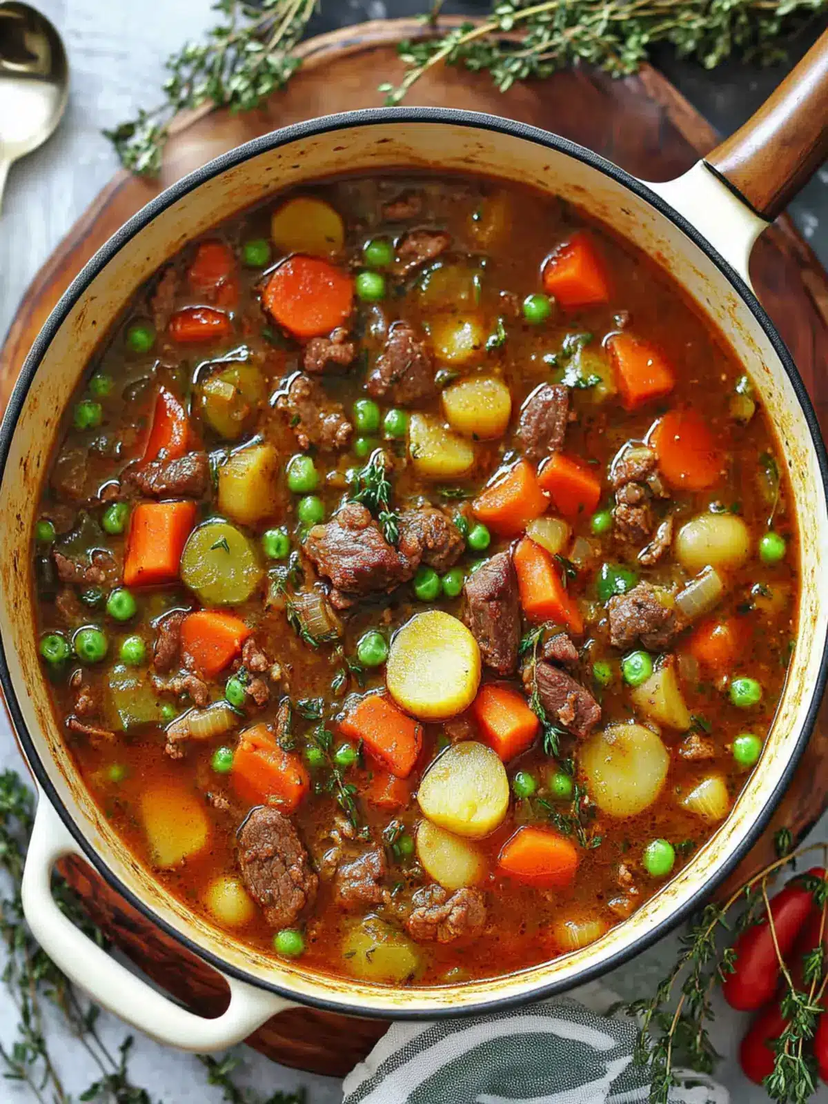 Cozy One-Pot Vegetable Beef Soup for Heartwarming Nights 3 Vegetable Beef Soup (One-Pot)