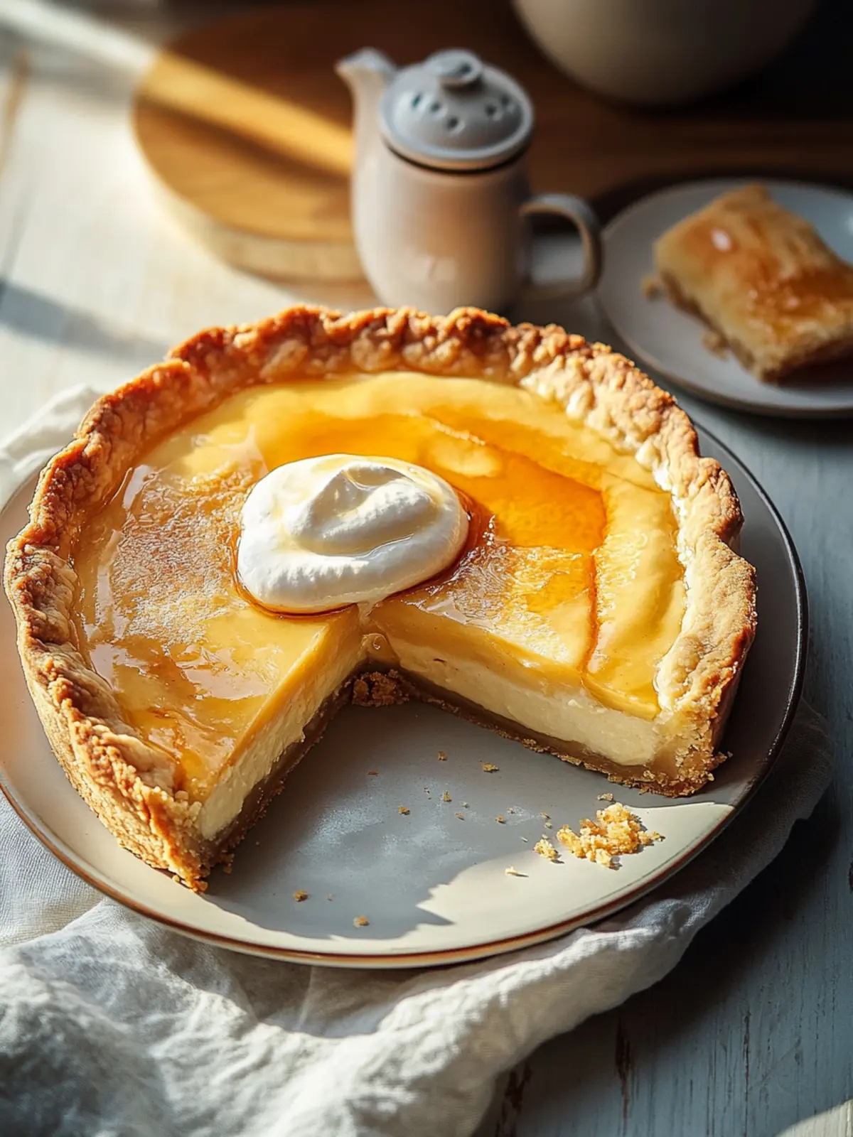 Golden Greek Honey Pie (Melopita) Made Easy at Home 4 Golden Greek Honey Pie (Melopita)