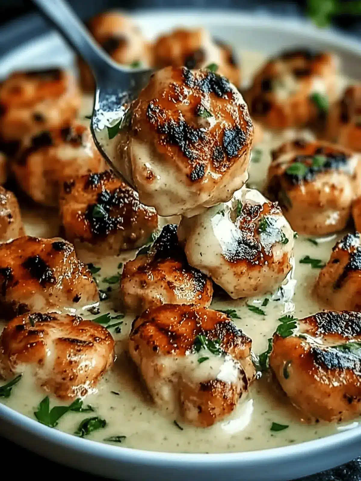 Creamy Garlic Sauce with Grilled Chicken Bites for Cozy Nights 3 Creamy Garlic Sauce with Grilled Chicken Bites
