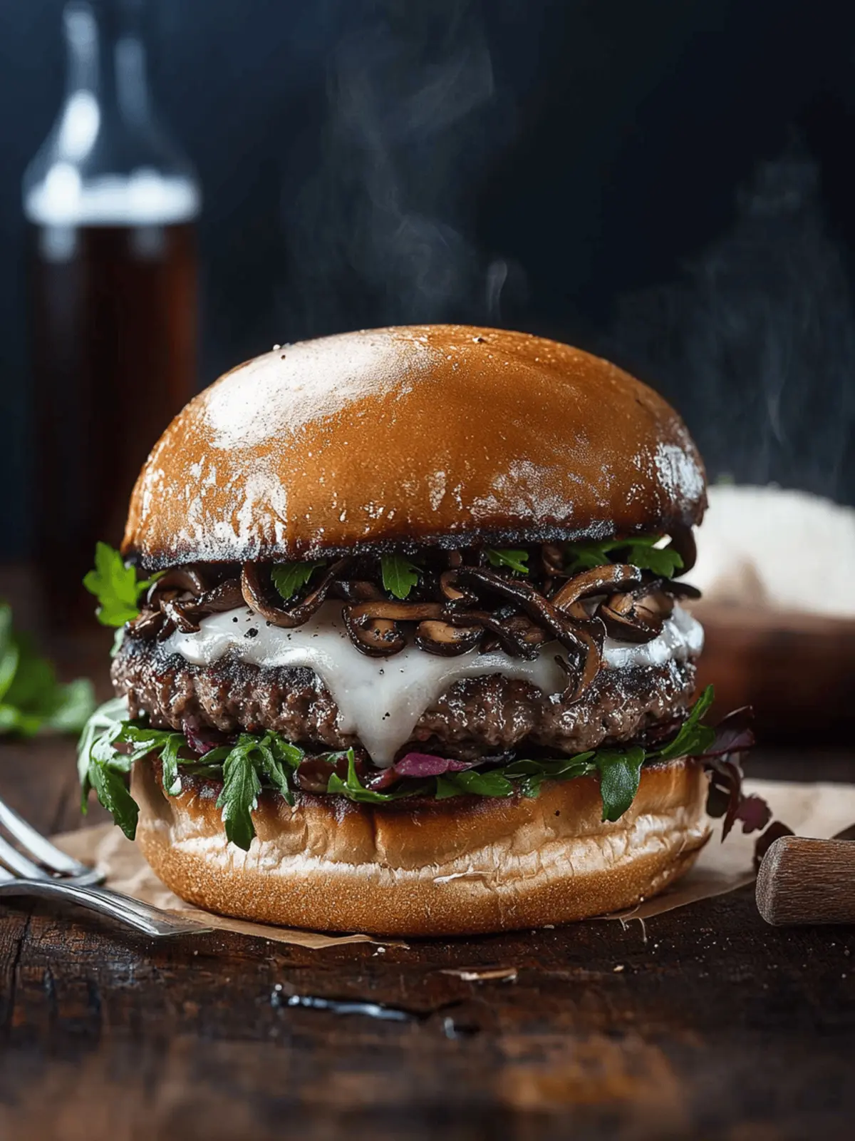 Gourmet Burger with Wild Mushrooms That Will Wow Your Guests 4 Gourmet Burger with Wild Mushrooms