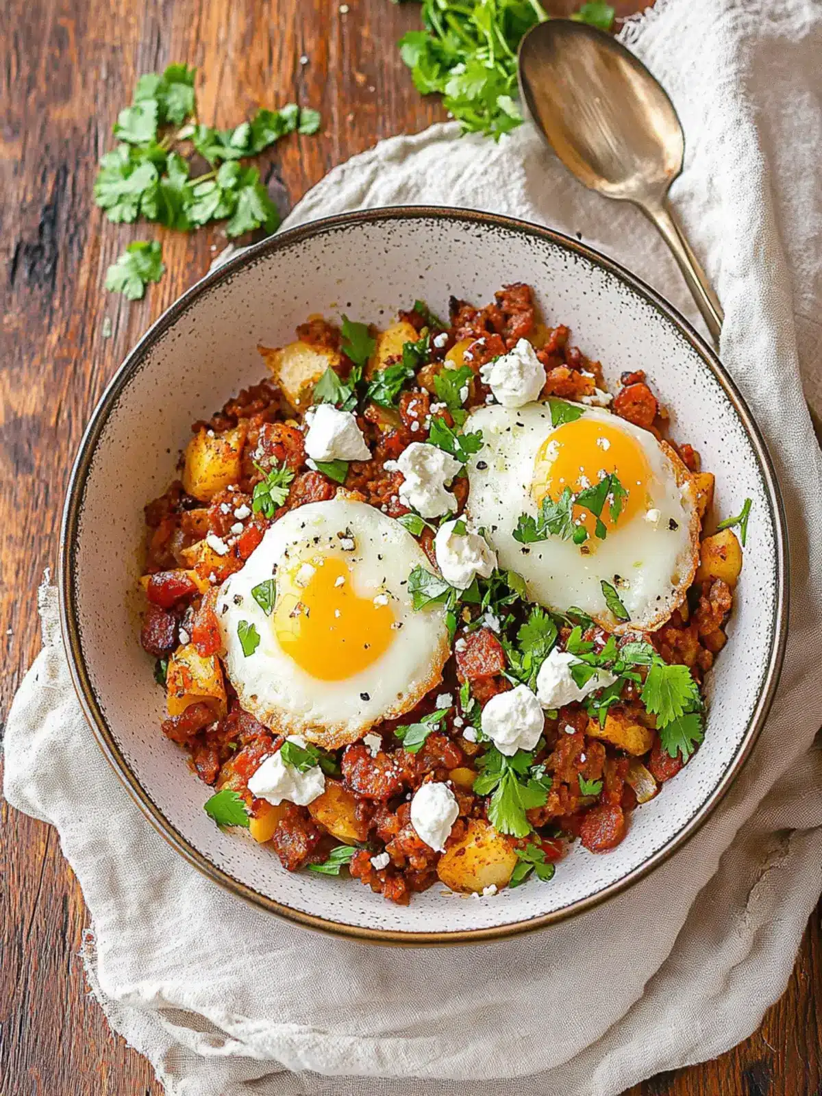 Savory Chorizo Breakfast Hash with Sweet Plantains 3 Chorizo Breakfast Hash