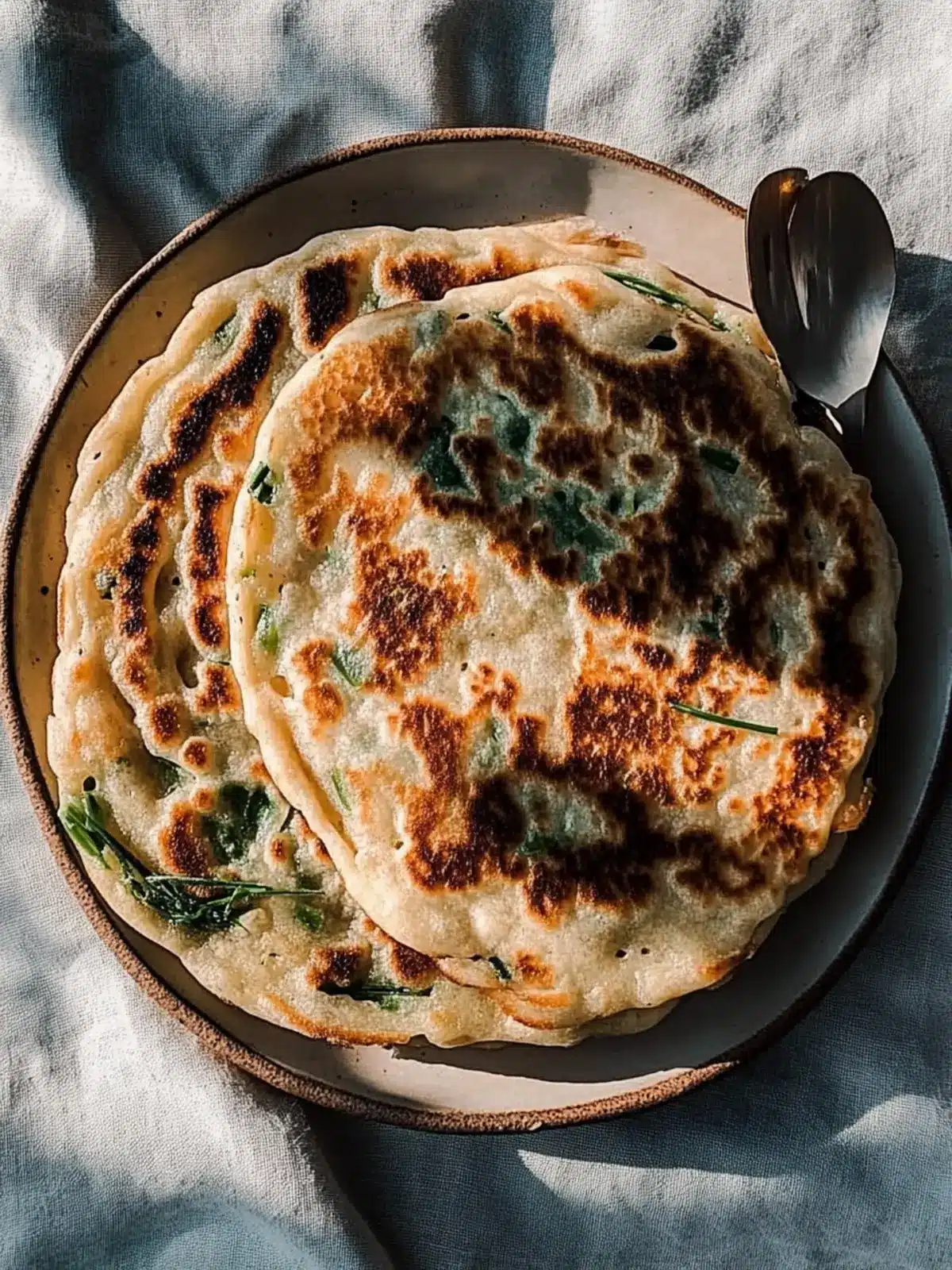 Savory Scallion Pancakes: Crispy, Homemade Delight at Home 3 Scallion Pancakes