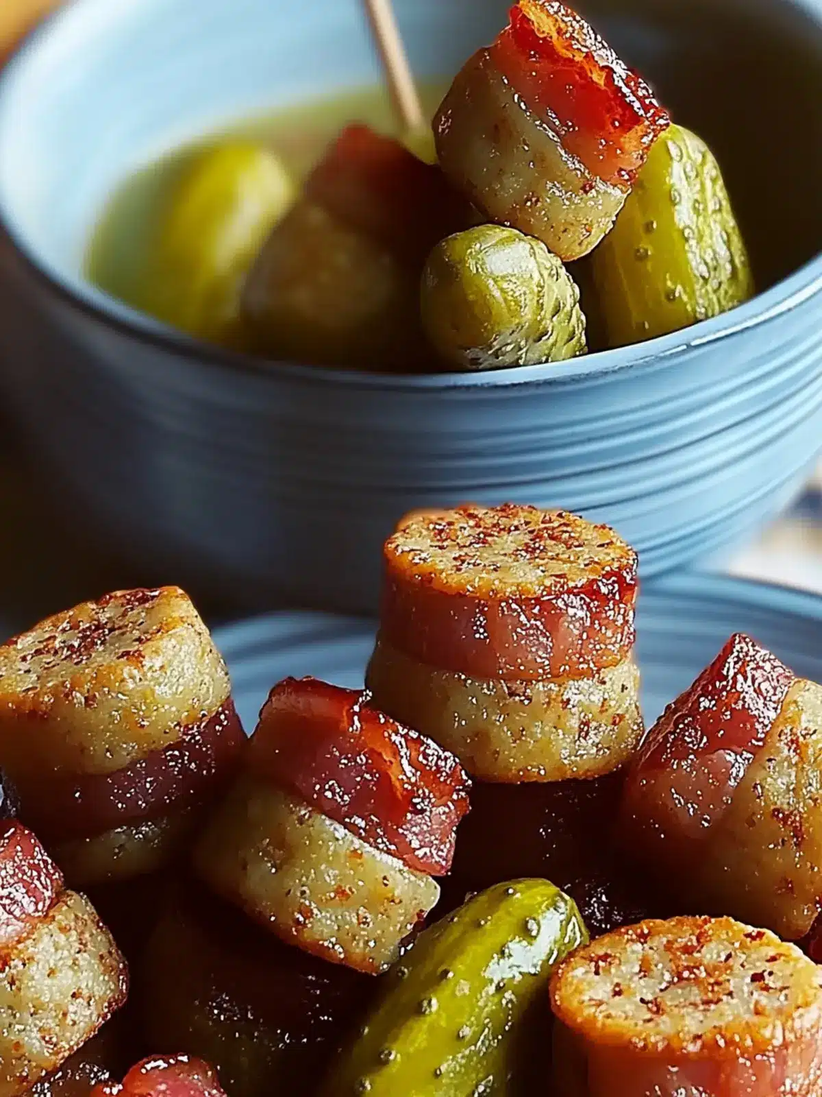 Smoked Bacon-Wrapped Cracker Bites with Pickles for Game Day Fun 2 Smoked Bacon-Wrapped Cracker Bites with Pickles for Game Day