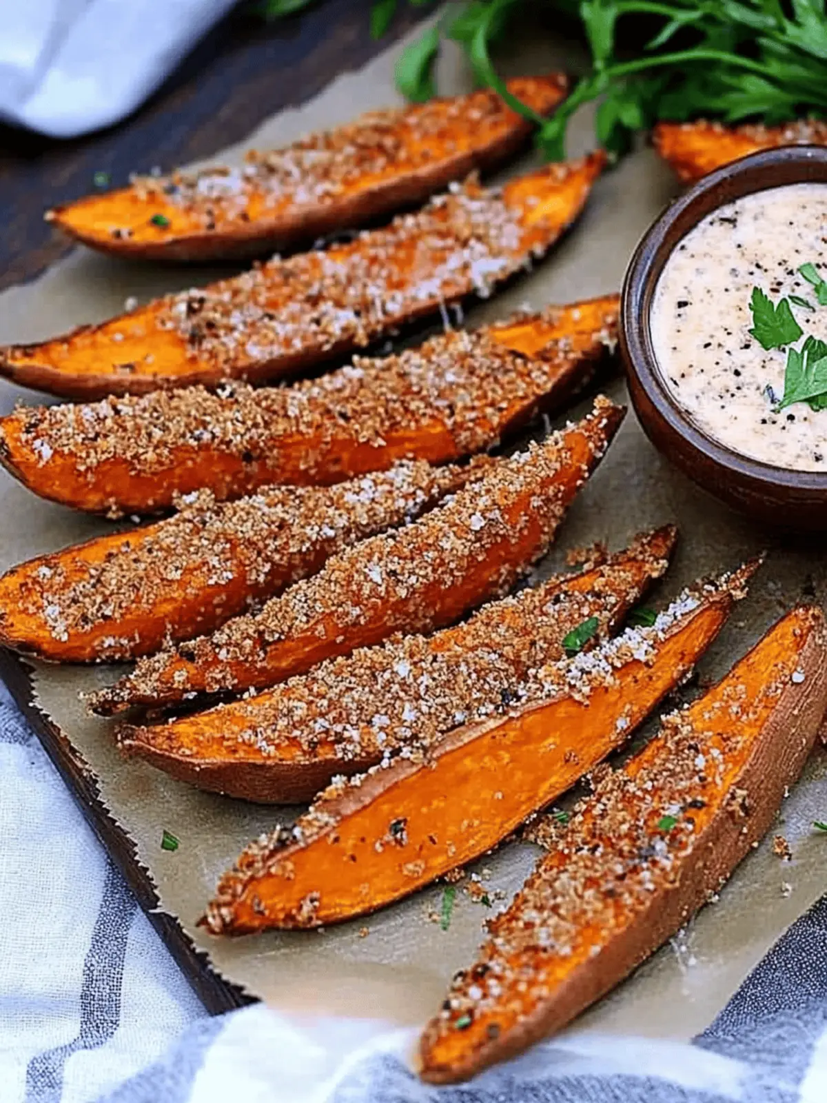 Garlic Parmesan Sweet Potato Wedges You ll Crave Every Time 2 Garlic Parmesan Sweet Potato Wedges