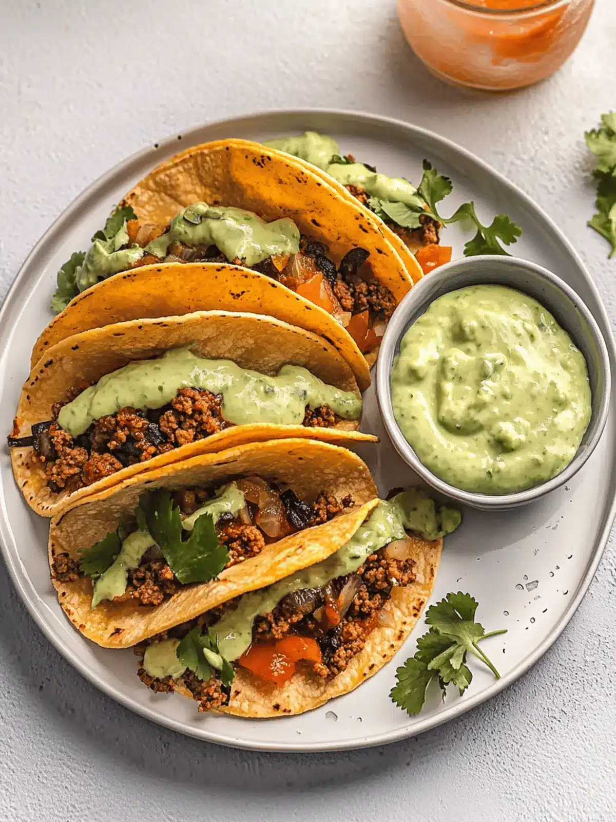 Crispy Baked Ground Turkey Tacos with Creamy Avocado Sauce 2 Crispy Baked Ground Turkey Tacos with Avocado Sauce