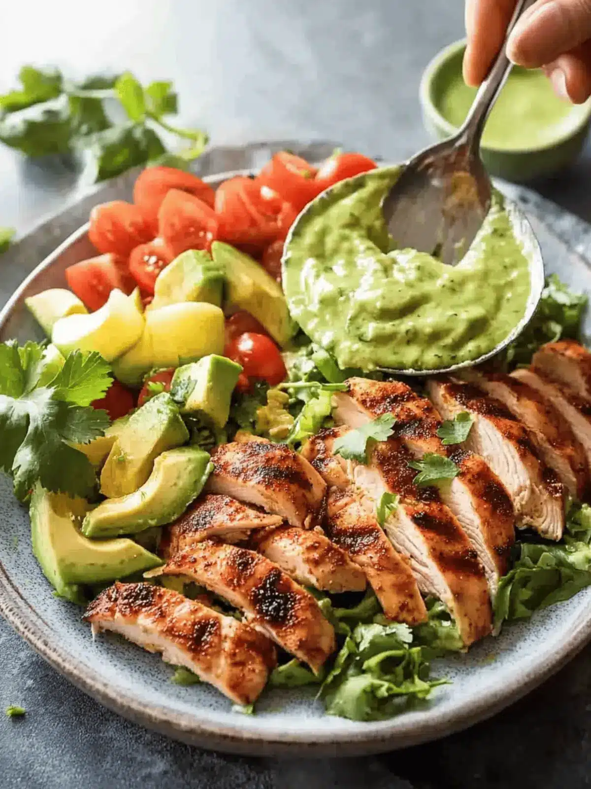 Savor Healthy Chicken Salad with Creamy Avocado Dressing 3 Chicken Salad with Avocado Dressing