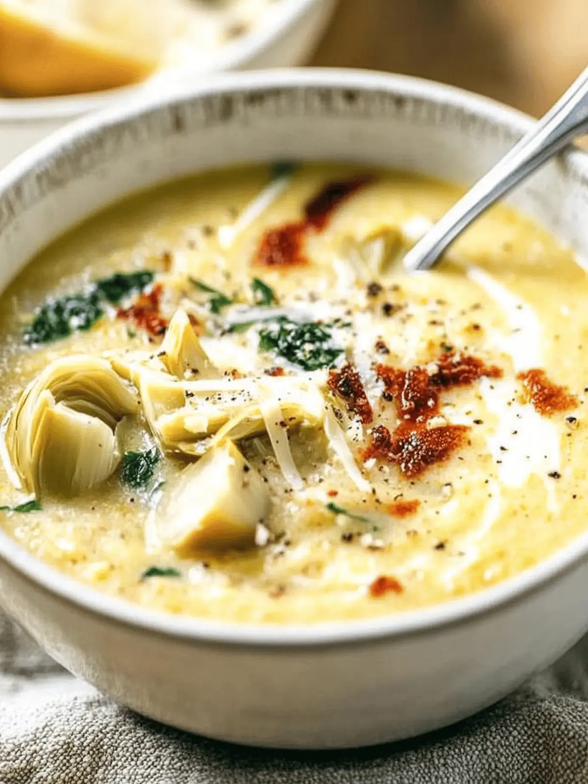 Lemony Tuscan Artichoke Soup for a Cozy Home-Cooked Meal 4 Lemony Tuscan Artichoke Soup