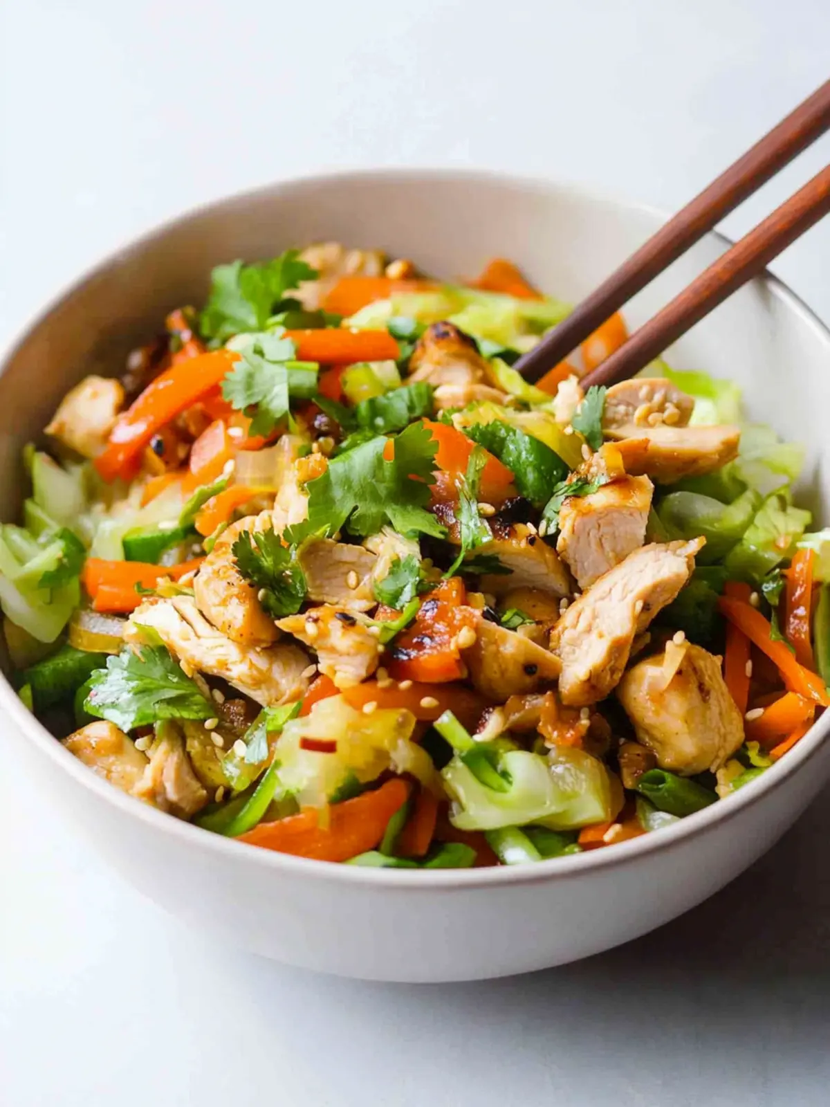 Healthy Egg Roll in a Bowl With Chicken for Quick Dinners 2 Healthy Egg Roll In A Bowl With Chicken