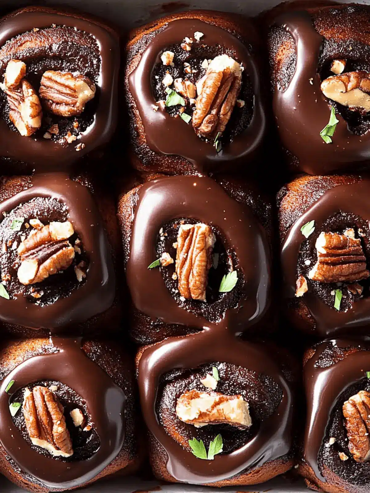 Decadent Chocolate Pecan Cinnamon Rolls for Your Sweet Cravings 2 Chocolate Pecan Cinnamon Rolls