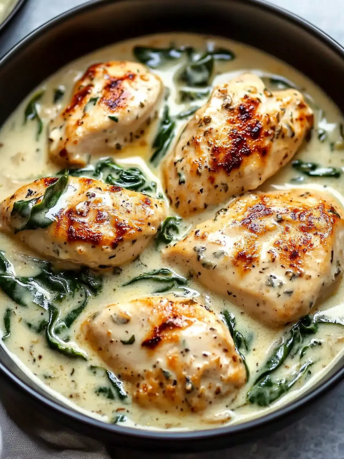 Quick and Easy Creamy Garlic Chicken with Spinach Delight 3 Quick and Easy Creamy Garlic Chicken with Spinach