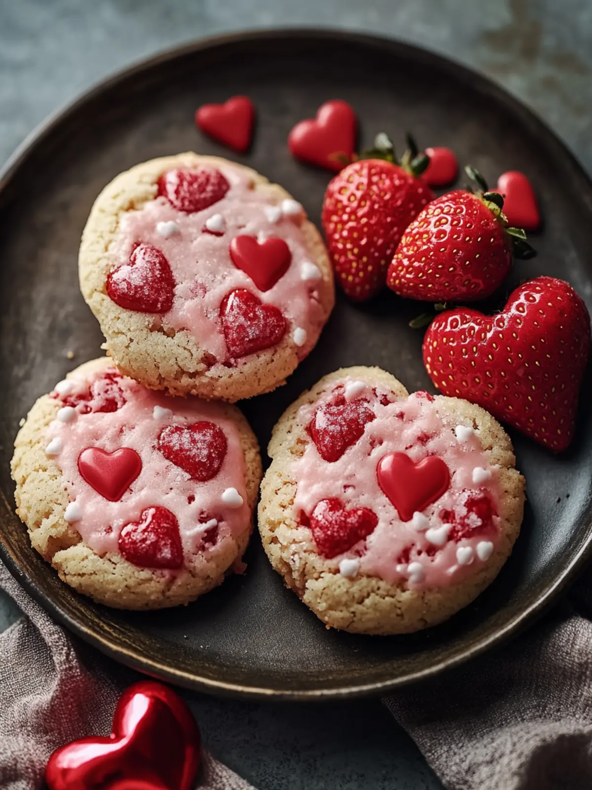 Irresistibly Soft Valentine Strawberry Cookies for Sweet Moments 4 Valentine Strawberry Cookies