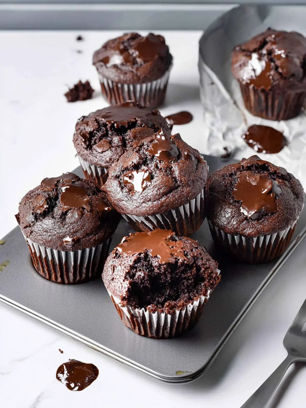 Decadent Sour Cream Double Chocolate Muffins You ll Love! 3 Sour Cream Double Chocolate Muffins