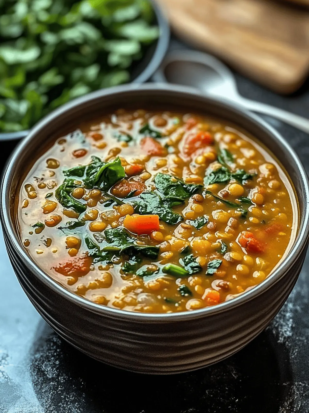 Hearty Vegan Lentil Soup with Spinach for Cozy Nights 4 Hearty Vegan Lentil Soup with Spinach