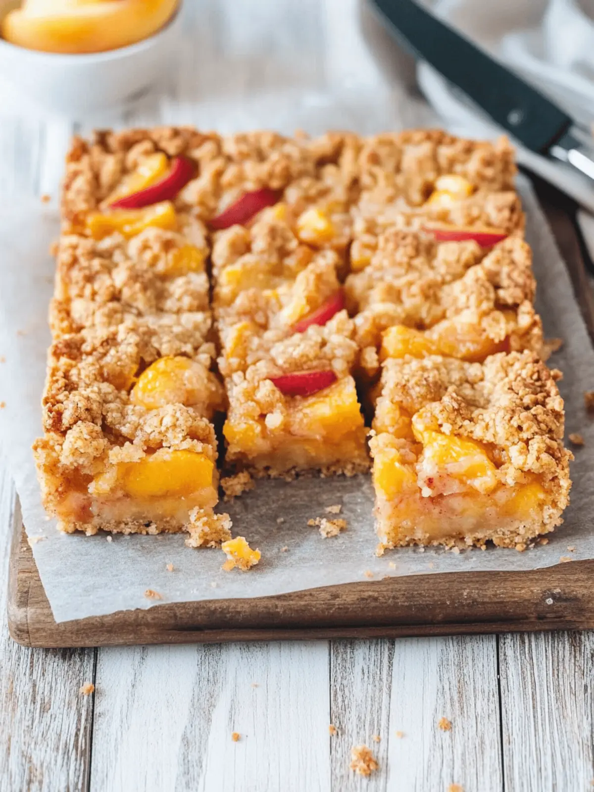 Indulgent Peaches and Cream Crumble Bars You ll Love Making 4 Peaches and Cream Crumble Bars