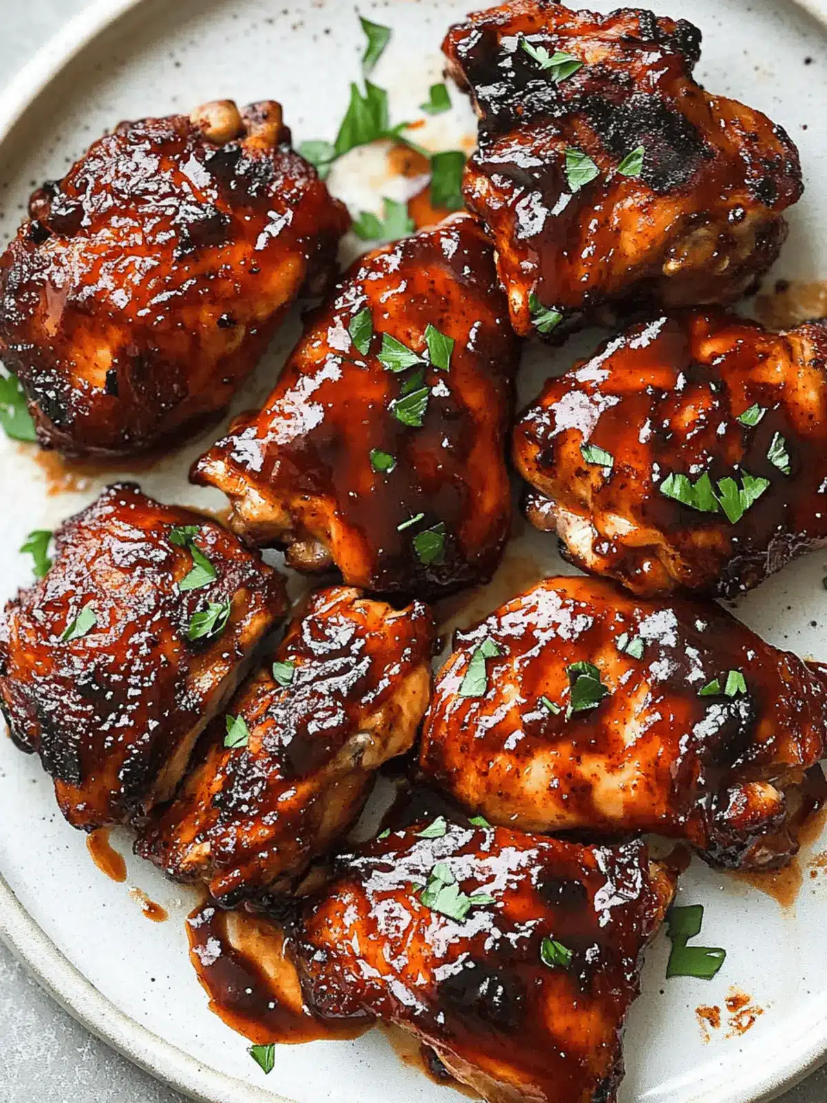 Caramelized BBQ Chicken Thighs in the Oven Easy & Delicious 2 Caramelized BBQ Chicken Thighs in the Oven