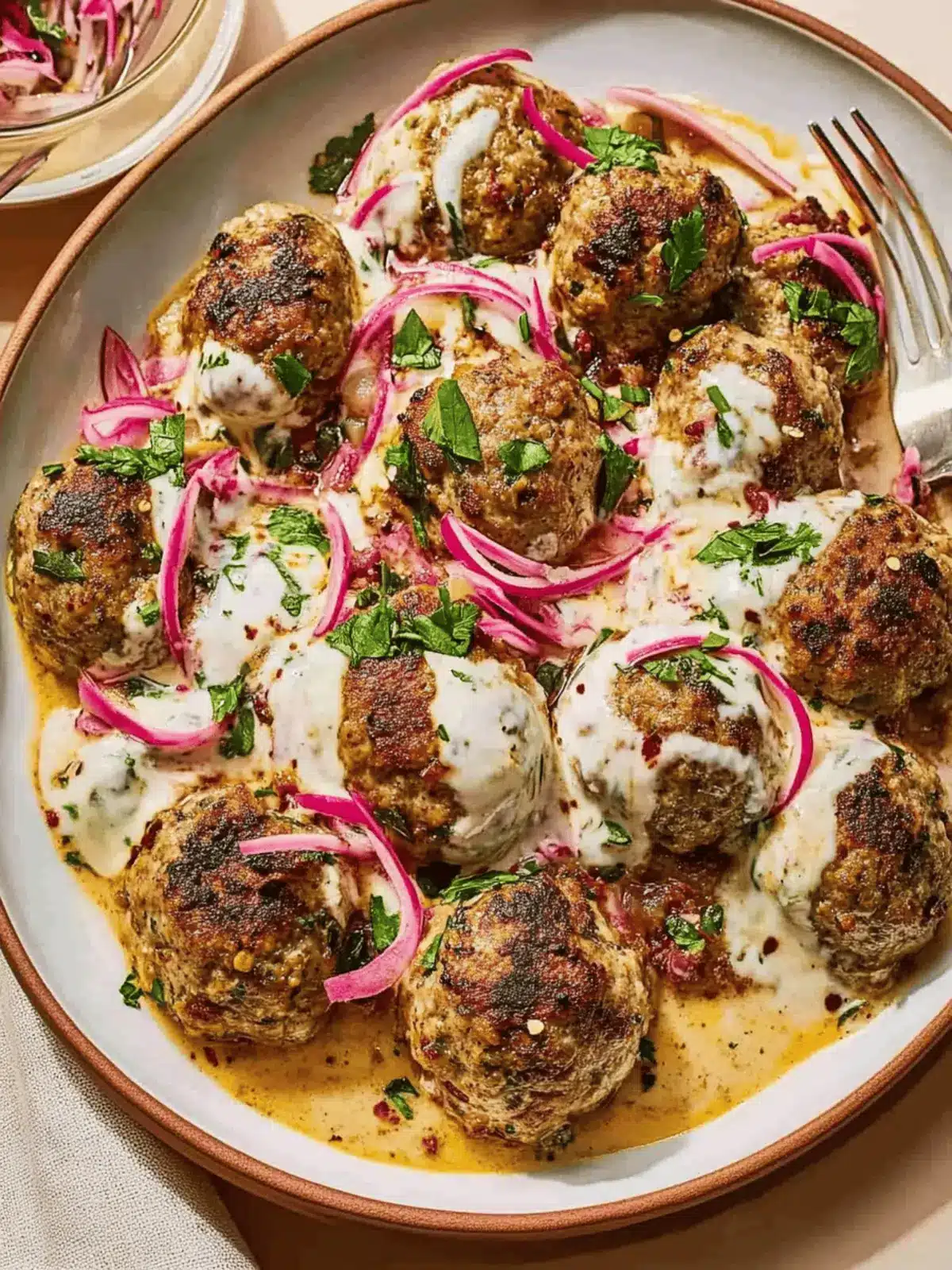 Turkish Meatballs in Yogurt Sauce: A Flavorful Homestyle Delight 4 Turkish Meatballs in Yogurt Sauce