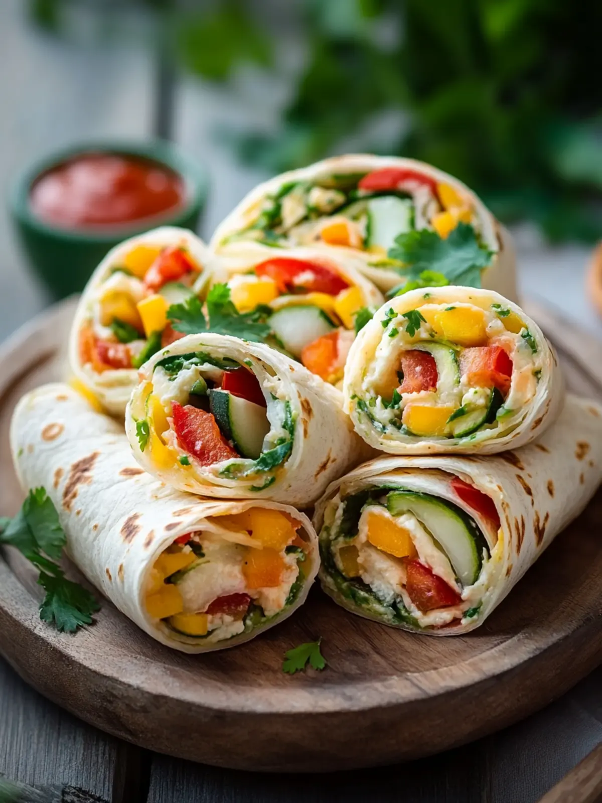 Fresh Vegetable Tortilla Roll Ups: A Colorful No-Cook Snack 4 Fresh Vegetable Tortilla Roll Ups