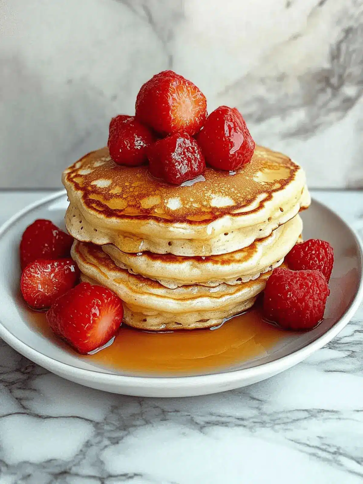 Best Fluffy Pancakes with Irresistible Strawberry Sauce 3 Best Fluffy Pancakes