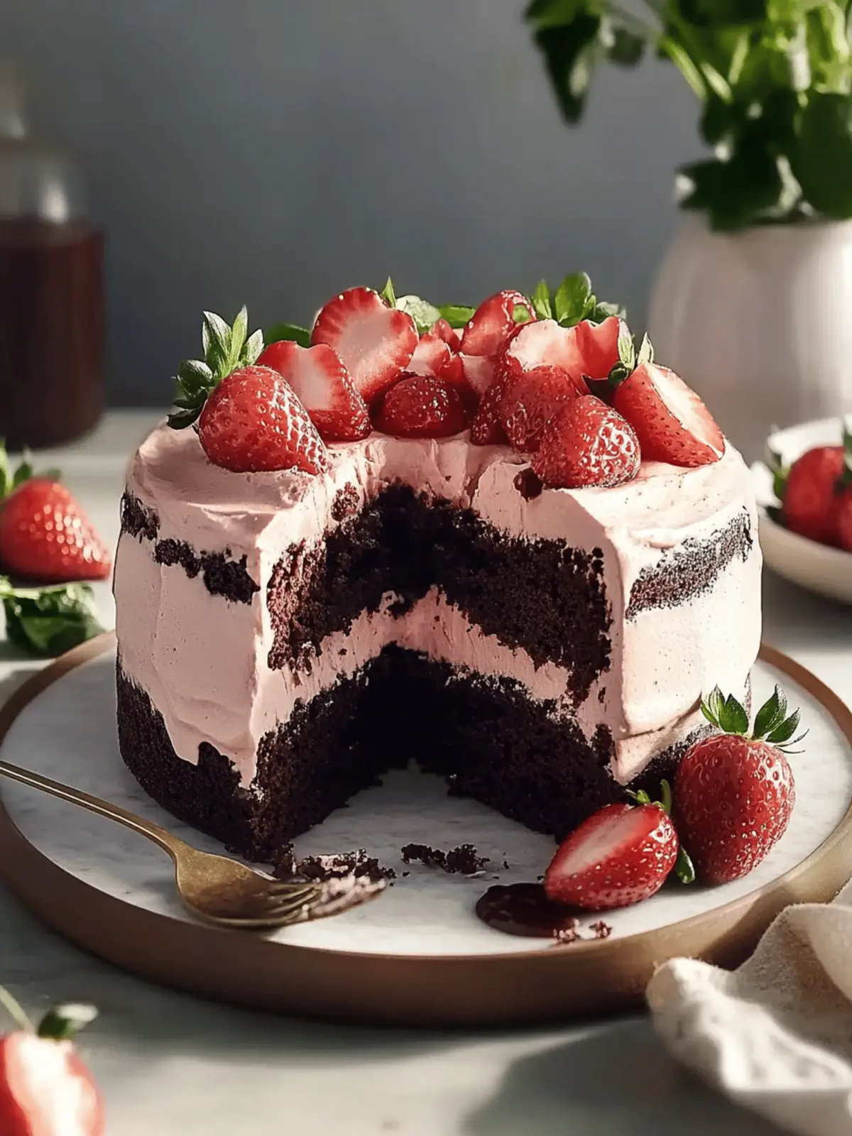 Decadent Strawberry Chocolate Cake: Easy Recipe for Joy 4 Strawberry Chocolate Cake: A Decadent & Easy Dessert
