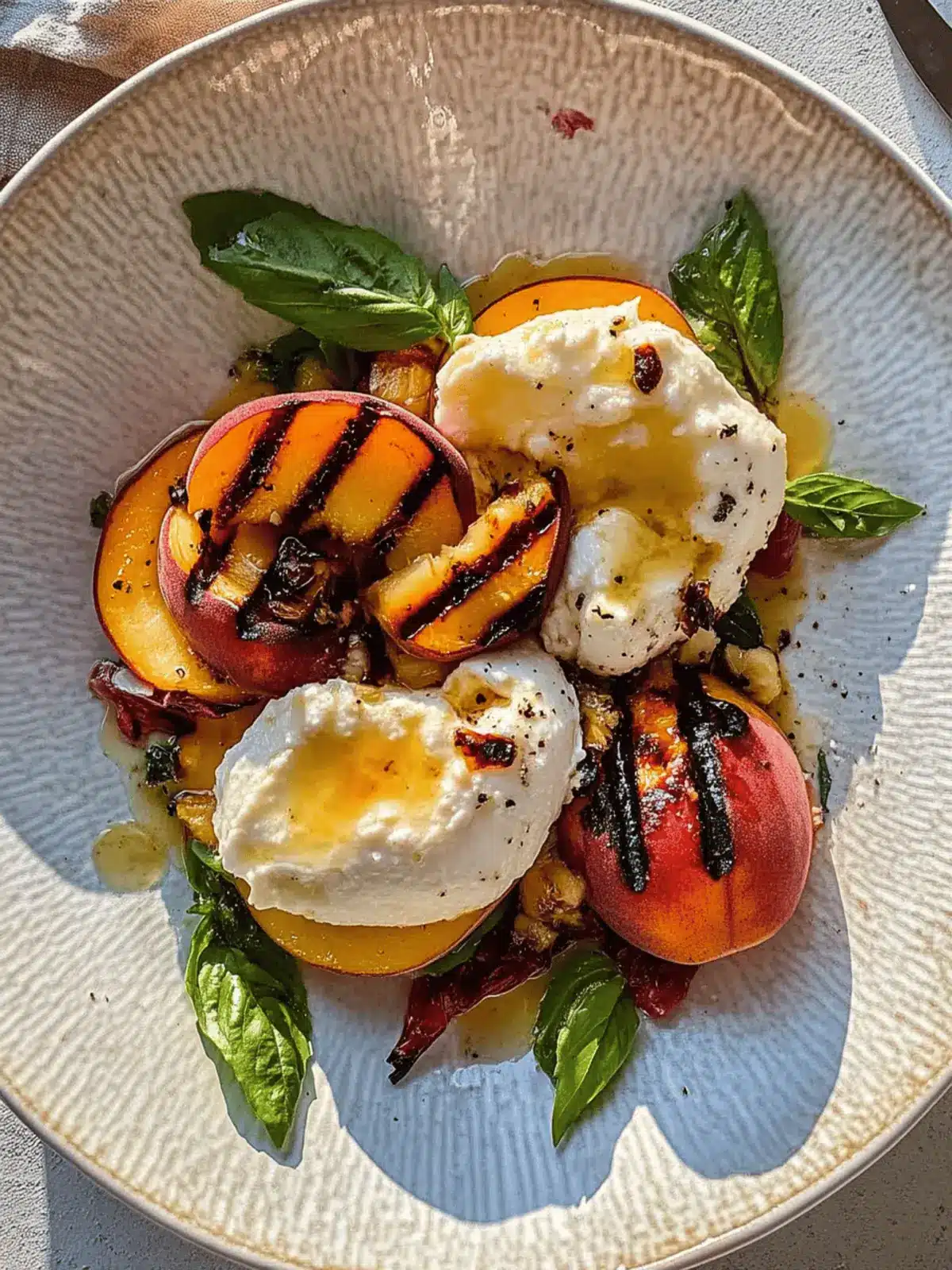 Grilled Peach & Burrata Salad for the Ultimate Summer Bite 2 Grilled Peach & Burrata Salad