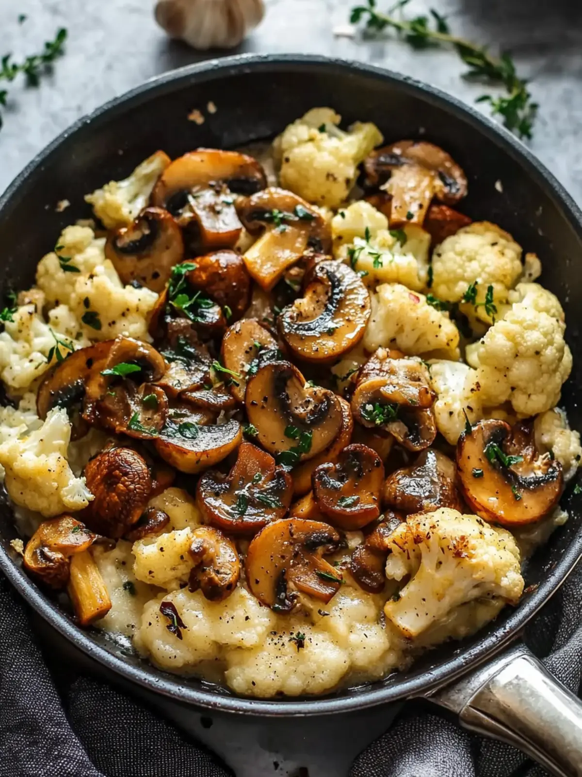 Garlic Mushrooms Cauliflower Skillet: Your New Favorite Side Dish 4 Garlic Mushrooms Cauliflower Skillet
