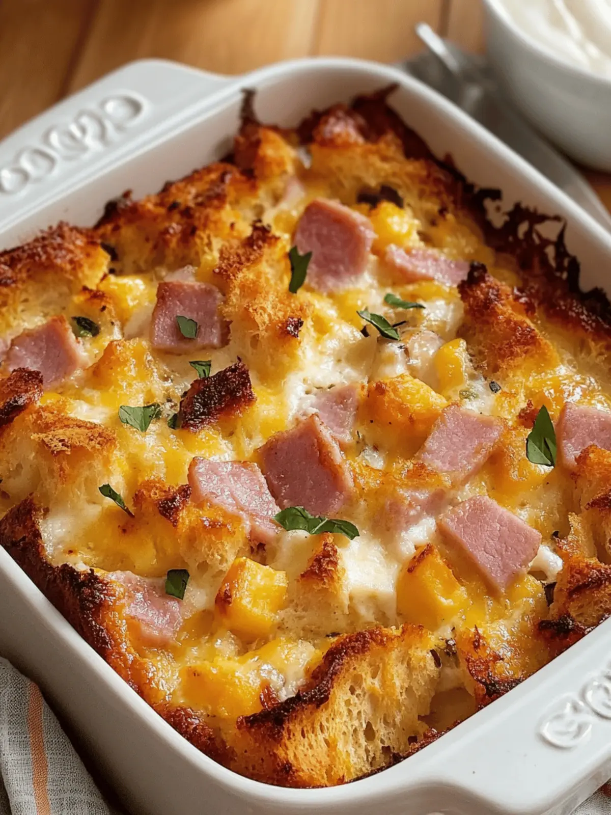 Savory Ham and Cheese Strata for a Cozy Breakfast Delight 2 Ham and Cheese Strata