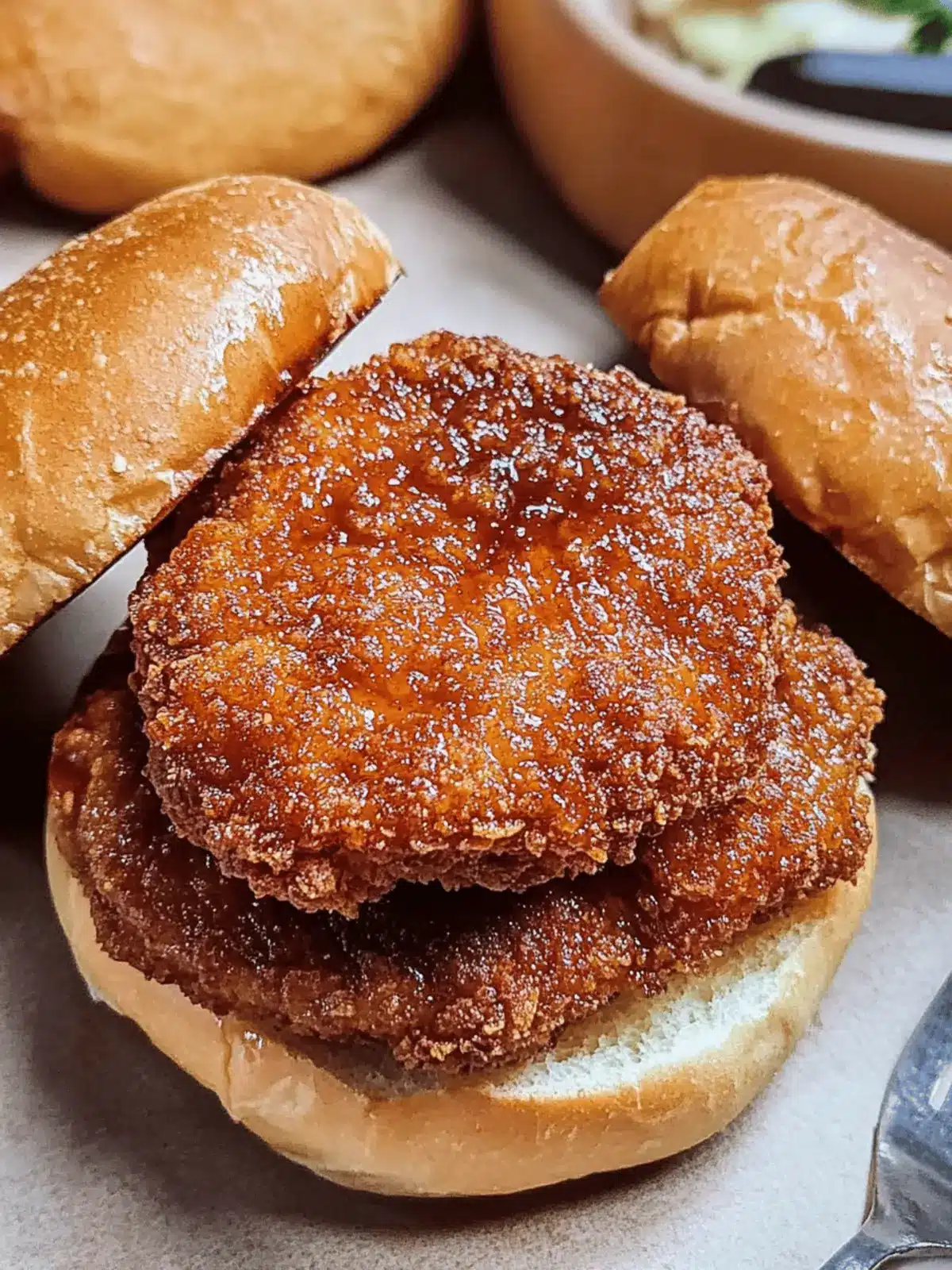 Crispy Hot Honey Chicken Sandwich: Sweet Heat Awaits You 2 Crispy Hot Honey Chicken Sandwich
