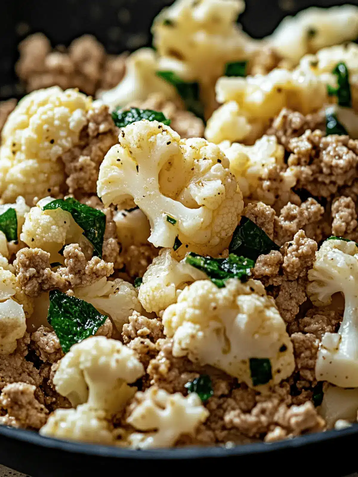 Garlic Butter Ground Turkey with Cauliflower Skillet Delight 2 Garlic Butter Ground Turkey with Cauliflower Skillet