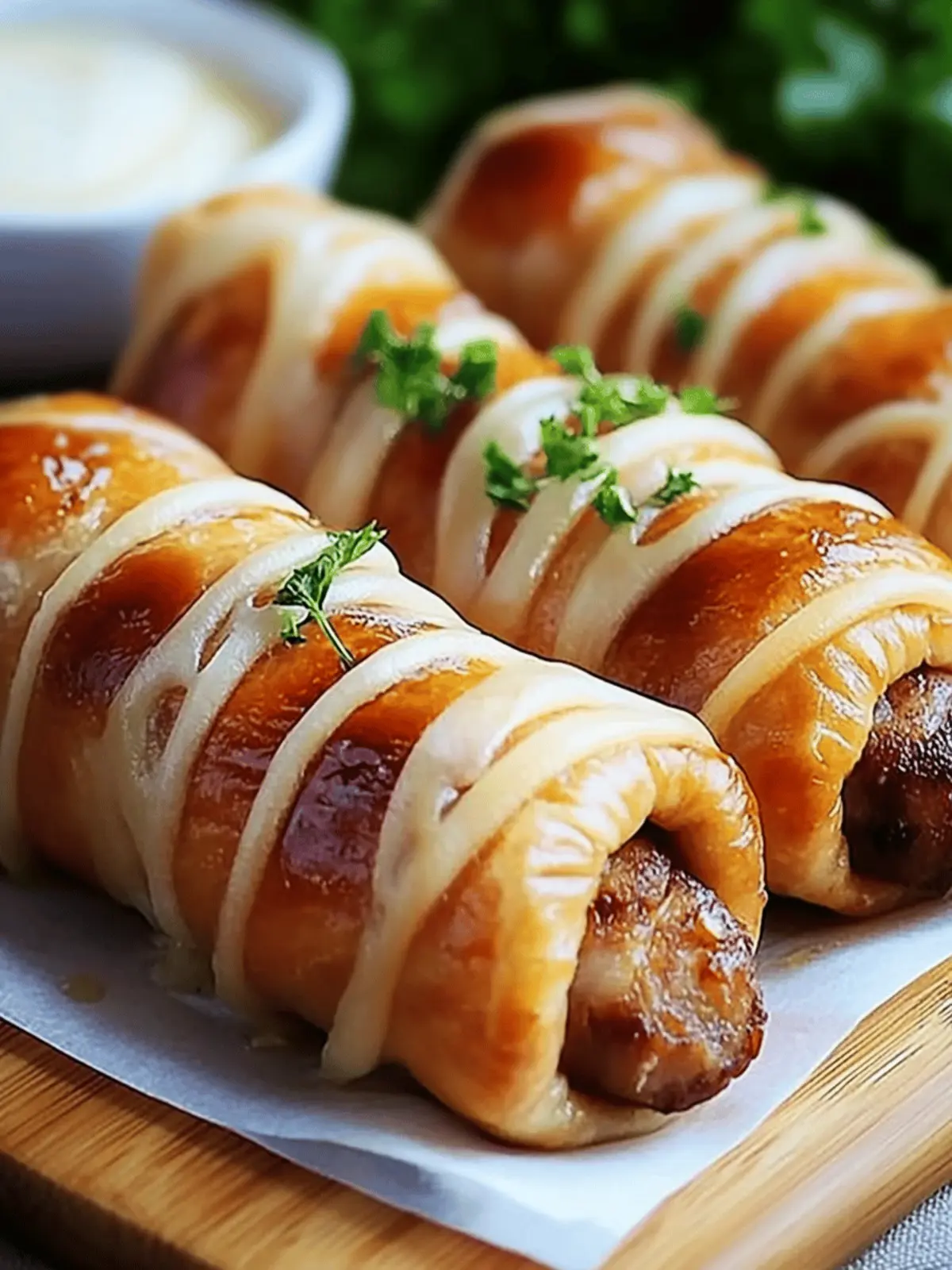 Delicious Breakfast Pigs in a Blanket with Sweet Maple Glaze 3 Breakfast Pigs in a Blanket