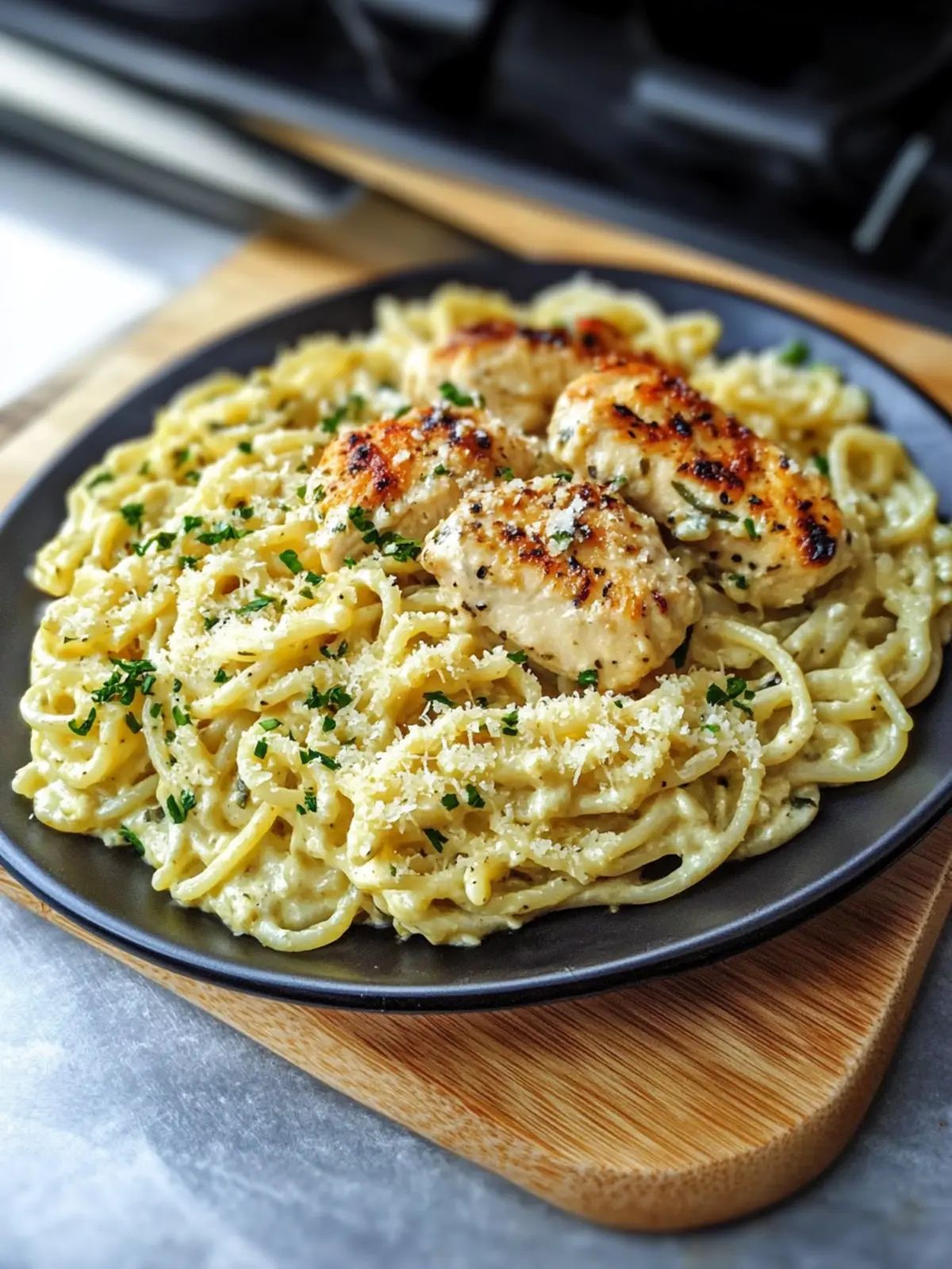 Creamy Garlic Parmesan Chicken Pasta in Just 30 Minutes! 4 Creamy Garlic Parmesan Chicken Pasta (30-Minute Recipe!)