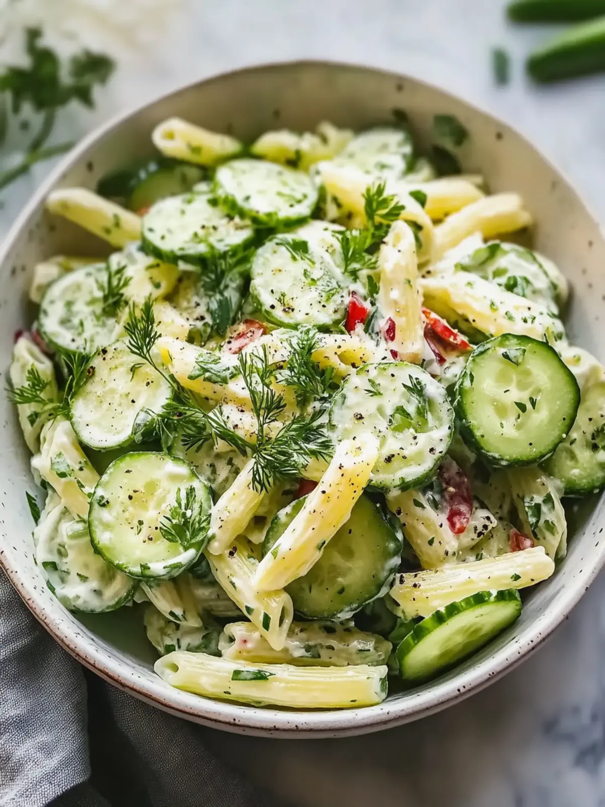 Zesty Healthy Cucumber Pasta Salad for Refreshing Summer Meals 3 Healthy Cucumber Pasta Salad