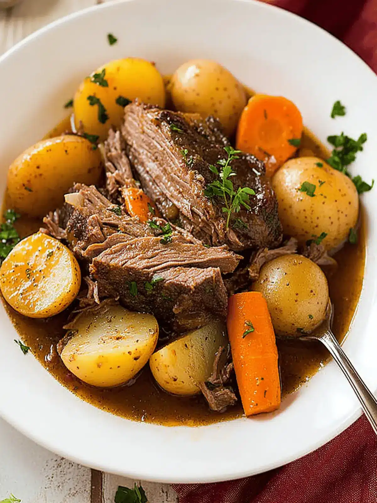 Melt-in-Your-Mouth Pot Roast with Potatoes and Carrots 3 Pot Roast with Potatoes and Carrots
