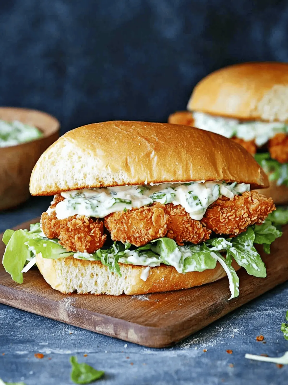 Crispy Chicken Caesar Sandwich: A Quick Homemade Delight 2 Crispy Chicken Caesar Sandwich