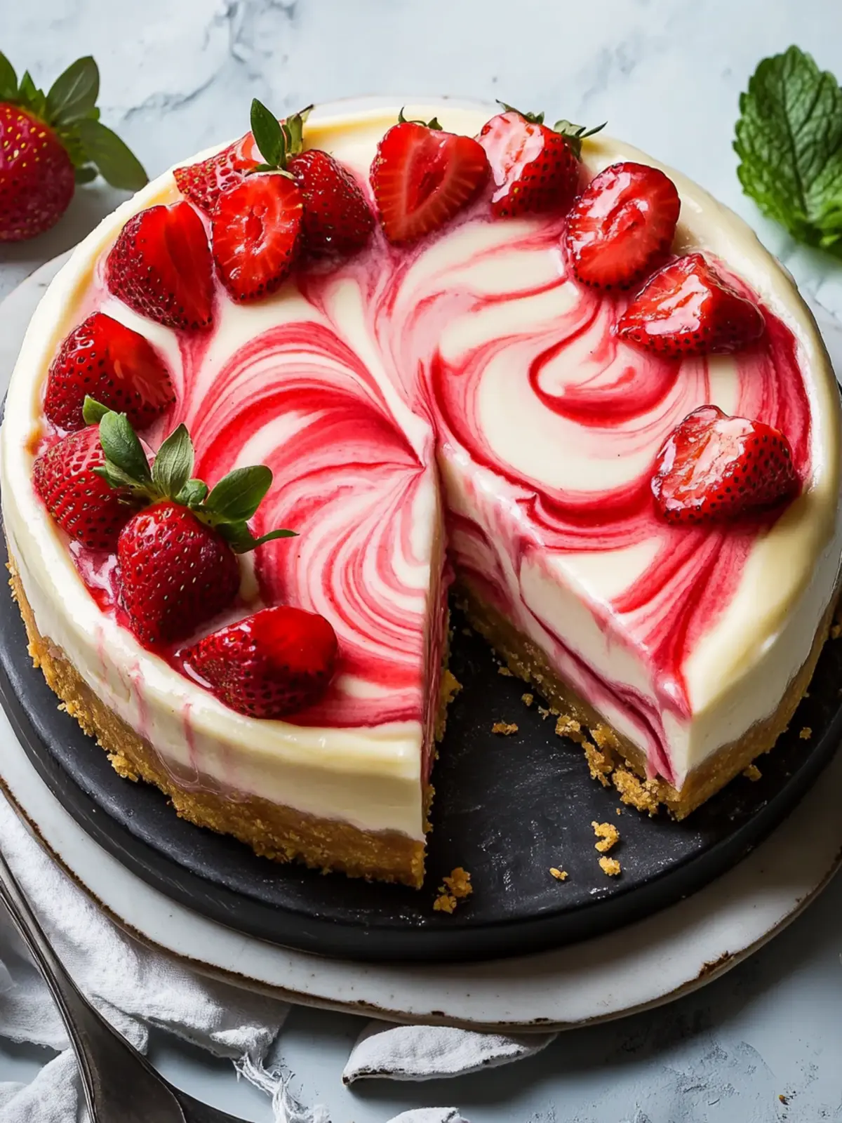 Delicious Strawberry Swirl Cheesecake Recipe for Every Occasion 2 Strawberry Swirl Cheesecake Recipe