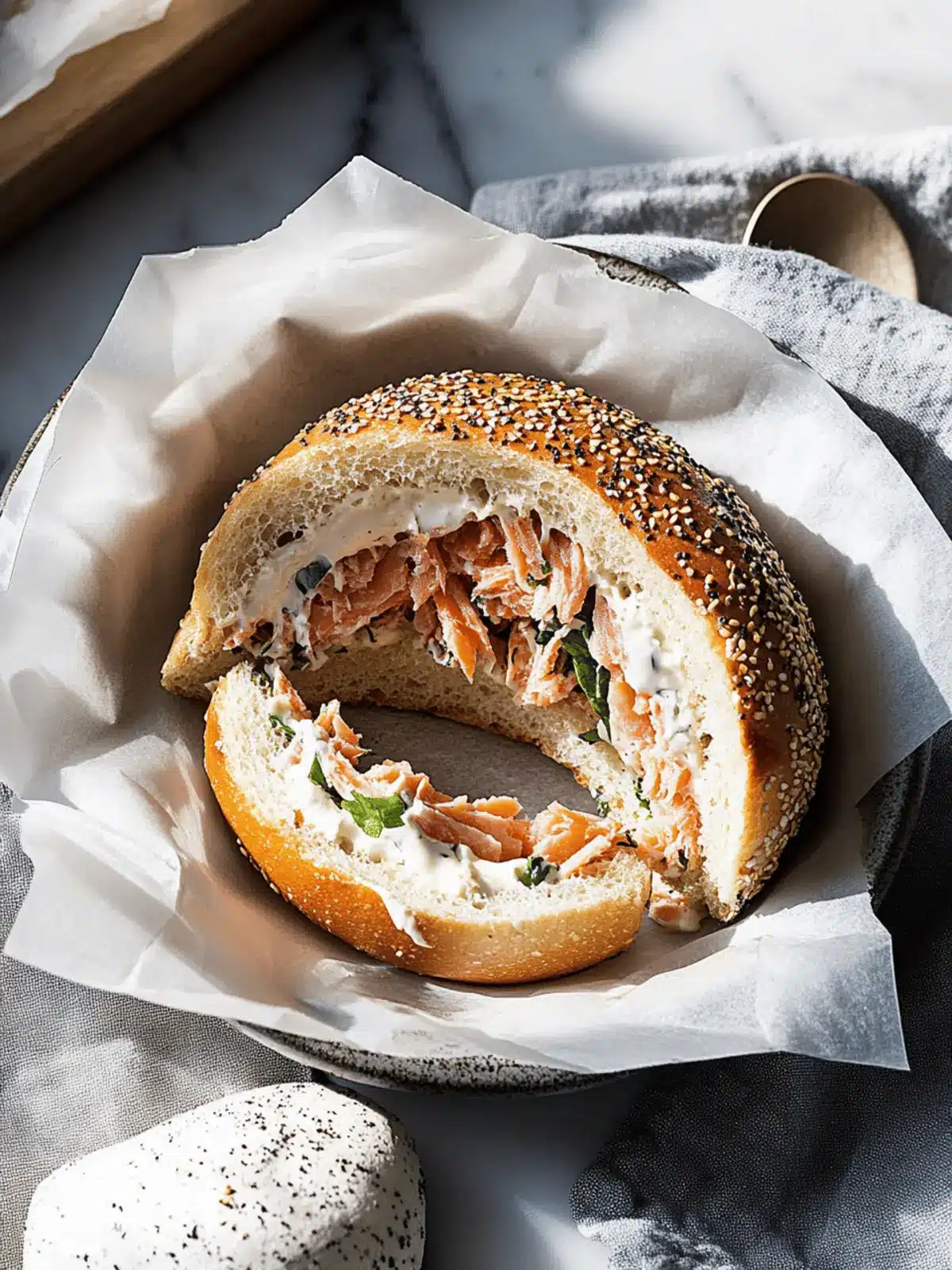 Savor the Quick Chopped Salmon Bagel for a Gourmet Twist 3 Chopped Salmon Bagel