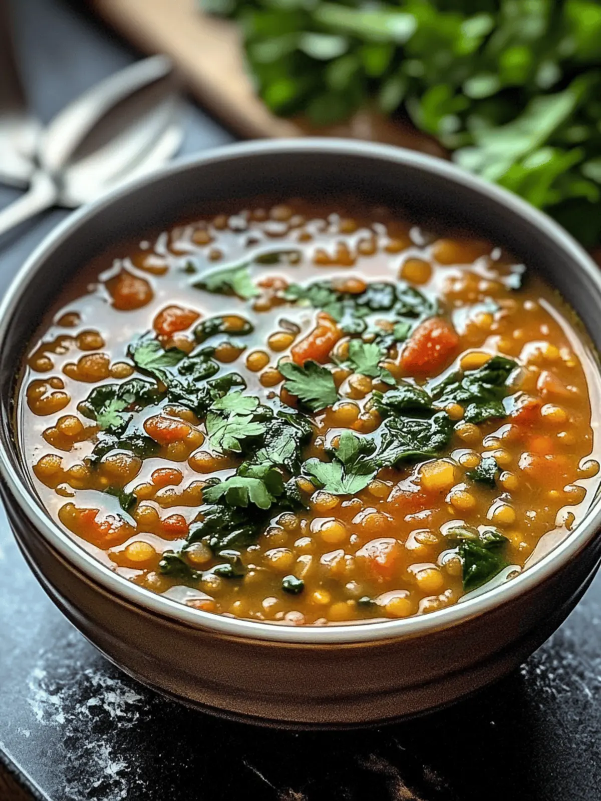 Hearty Vegan Lentil Soup with Spinach for Cozy Nights 2 Hearty Vegan Lentil Soup with Spinach