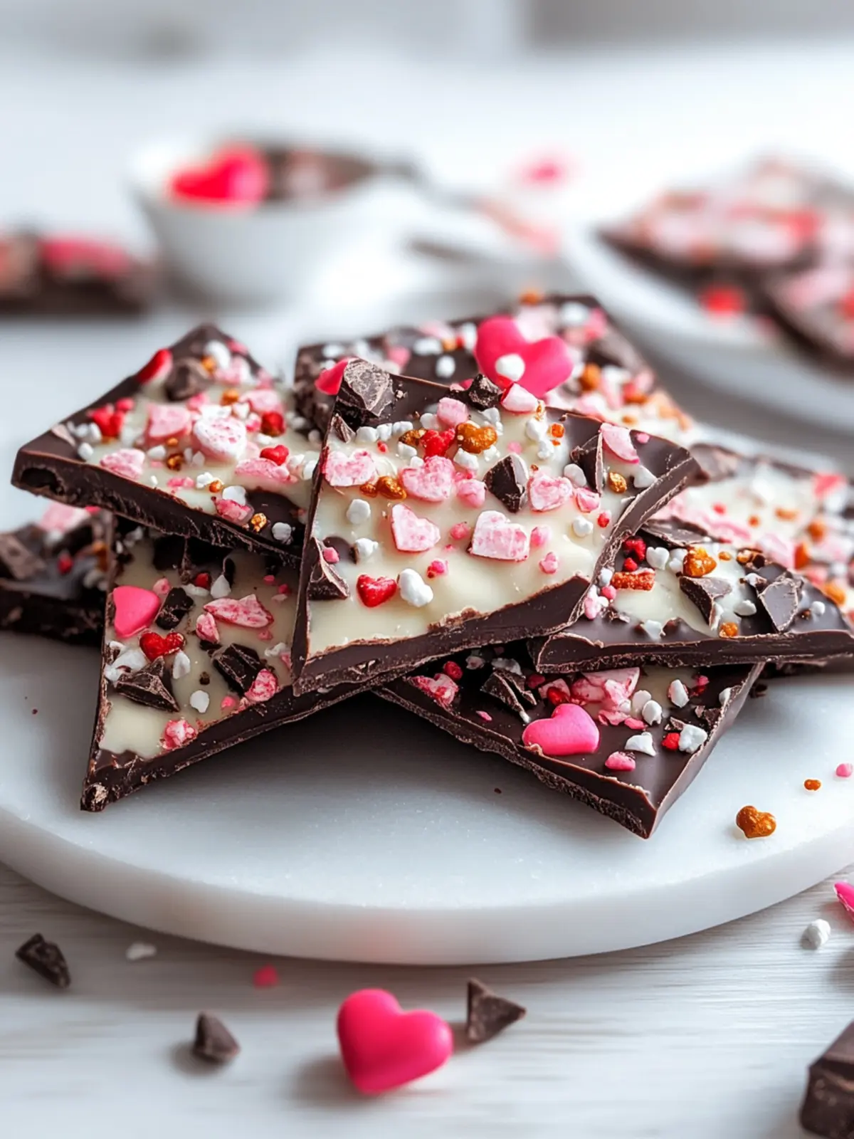 Irresistible Valentine's Double Chocolate Bark for Easy No-Bake Bliss 4 Valentine s Double Chocolate Bark