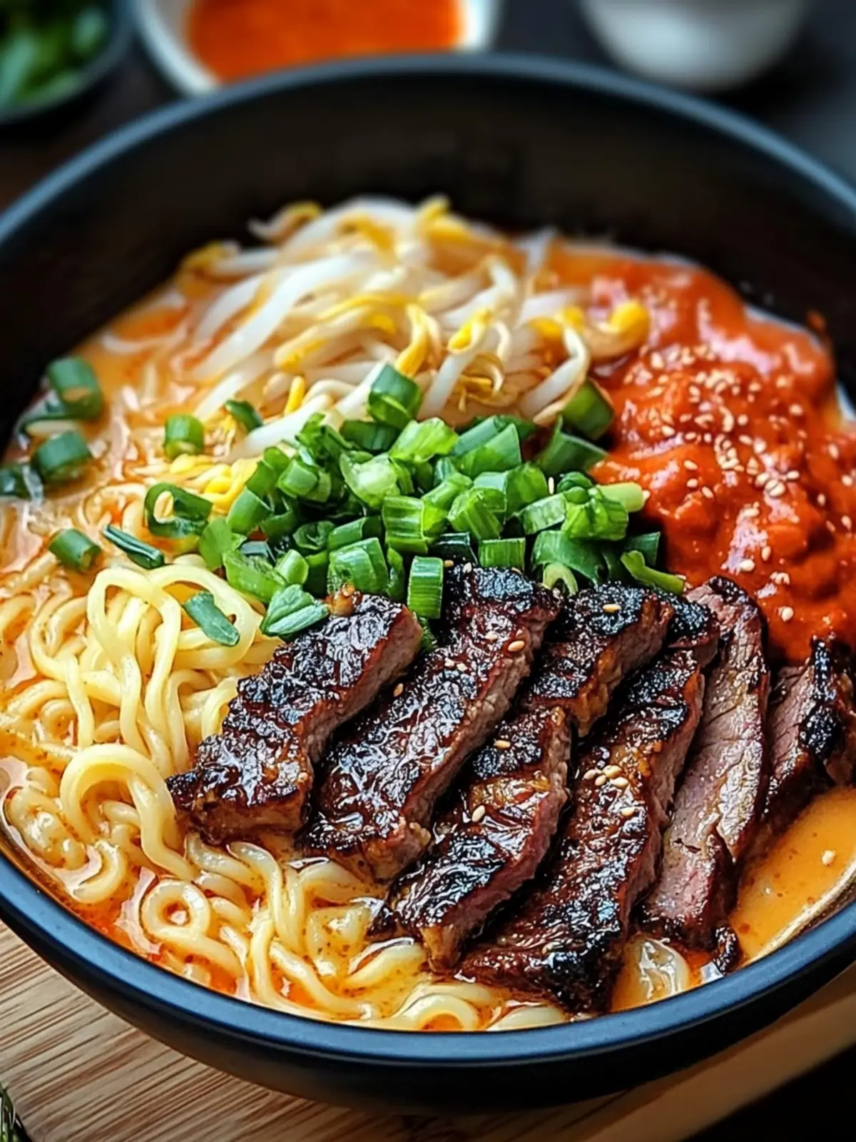 Spicy Korean Ramen with Grilled Beef & Creamy Sauce Magic 3 Spicy Korean Ramen with Grilled Beef & Creamy Sauce