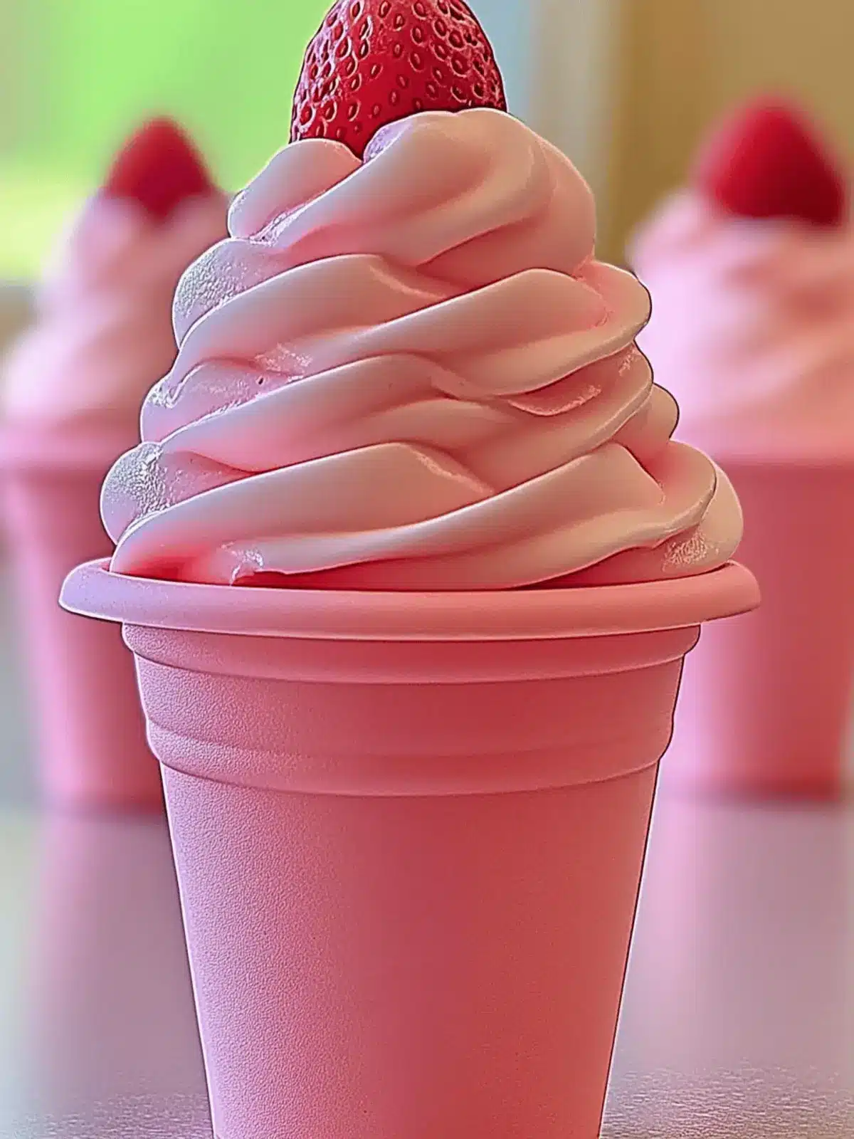 Creamy Strawberry Dole Whip Recipe - A Vegan Tropical Treat 3 Strawberry Dole Whip