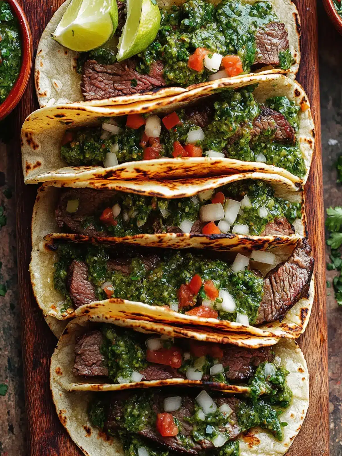 Cheesy Steak Tacos with Chimichurri Sauce: Flavor Your Night 4 Cheesy Steak Tacos with Chimichurri Sauce